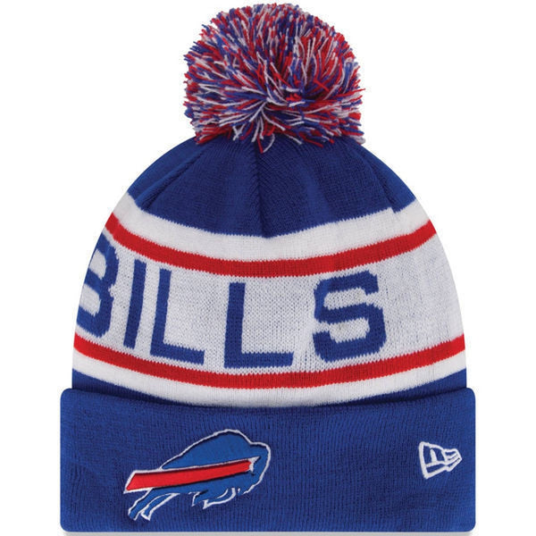 NFL New Era Buffalo Bills Biggest Fan Knit Beanie Pom Pom Cuffed