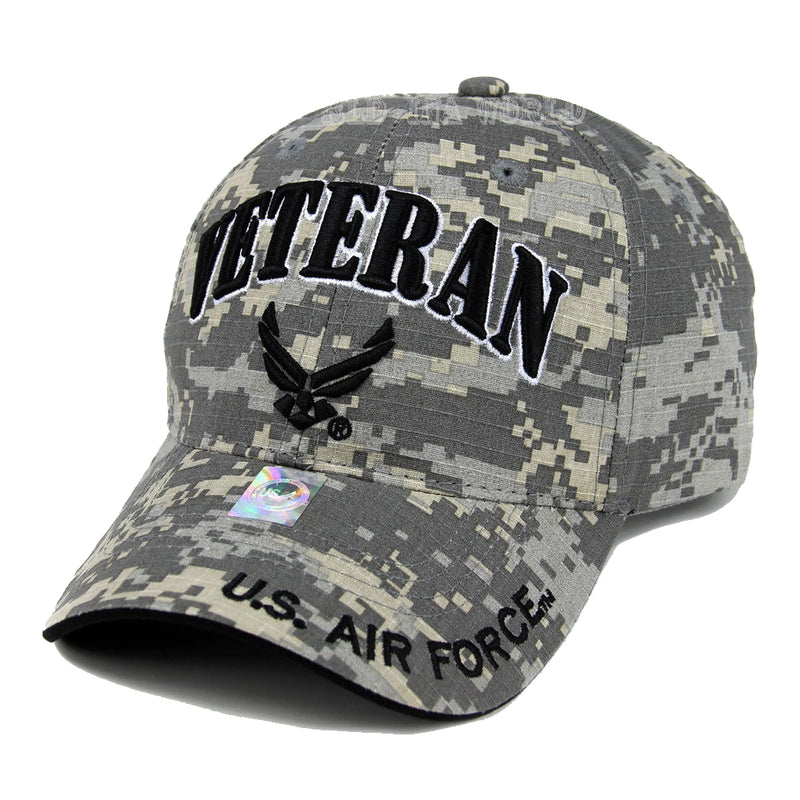 Embroidered ACU Digital Camo Air Force Seal Emblem Logo Hat Cap