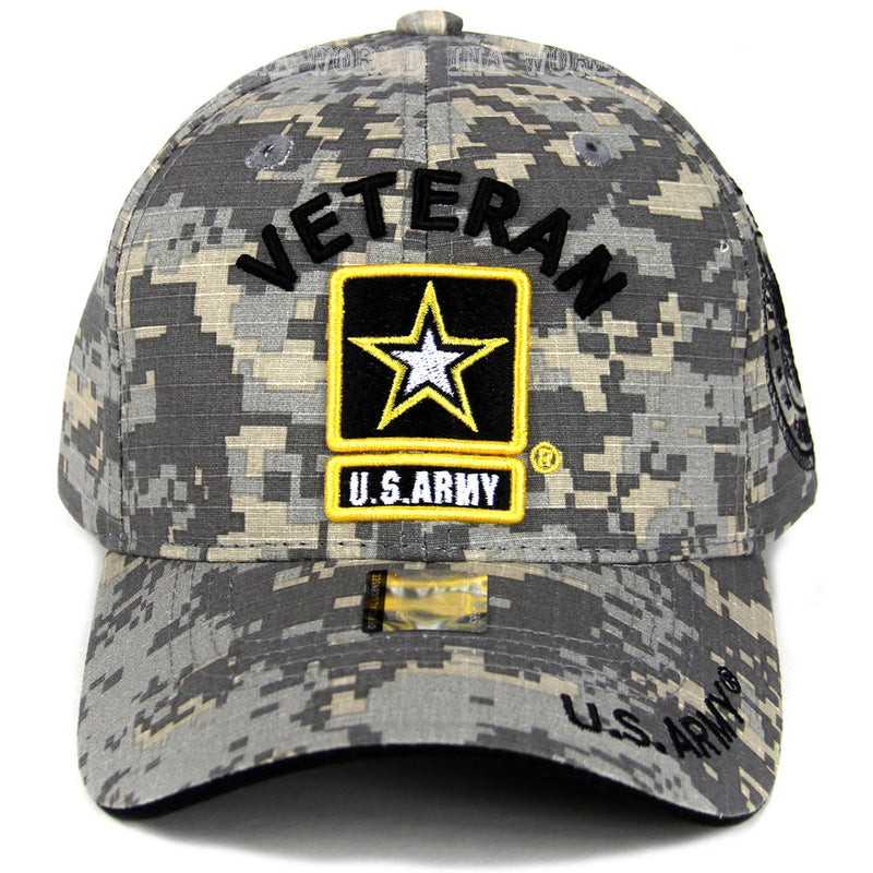 Trucker Hat Digital Camo Olive Green with US Flag