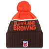 Cleveland Browns NFL New Era On Field Sport Knit 2015-16 Pom Beanie Knit Hat Cap-Cyberteez