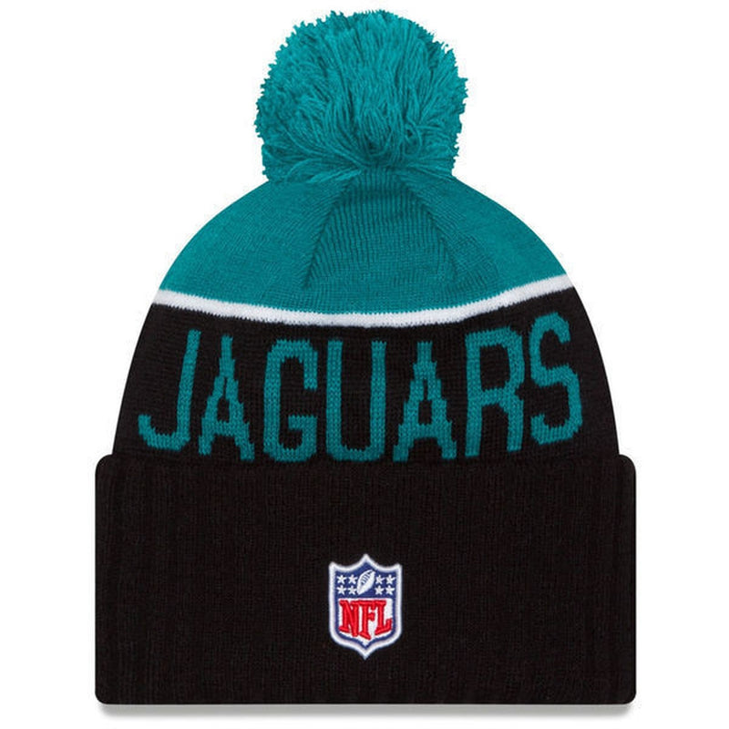 Jacksonville Jaguars NFL New Era On Field Sport Knit 2015-16 Pom Beani -  Cyberteez