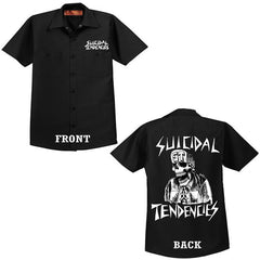 Suicidal Tendencies OG Flip Skull (Flipskull) Logo BLACK Dickies Workshirt